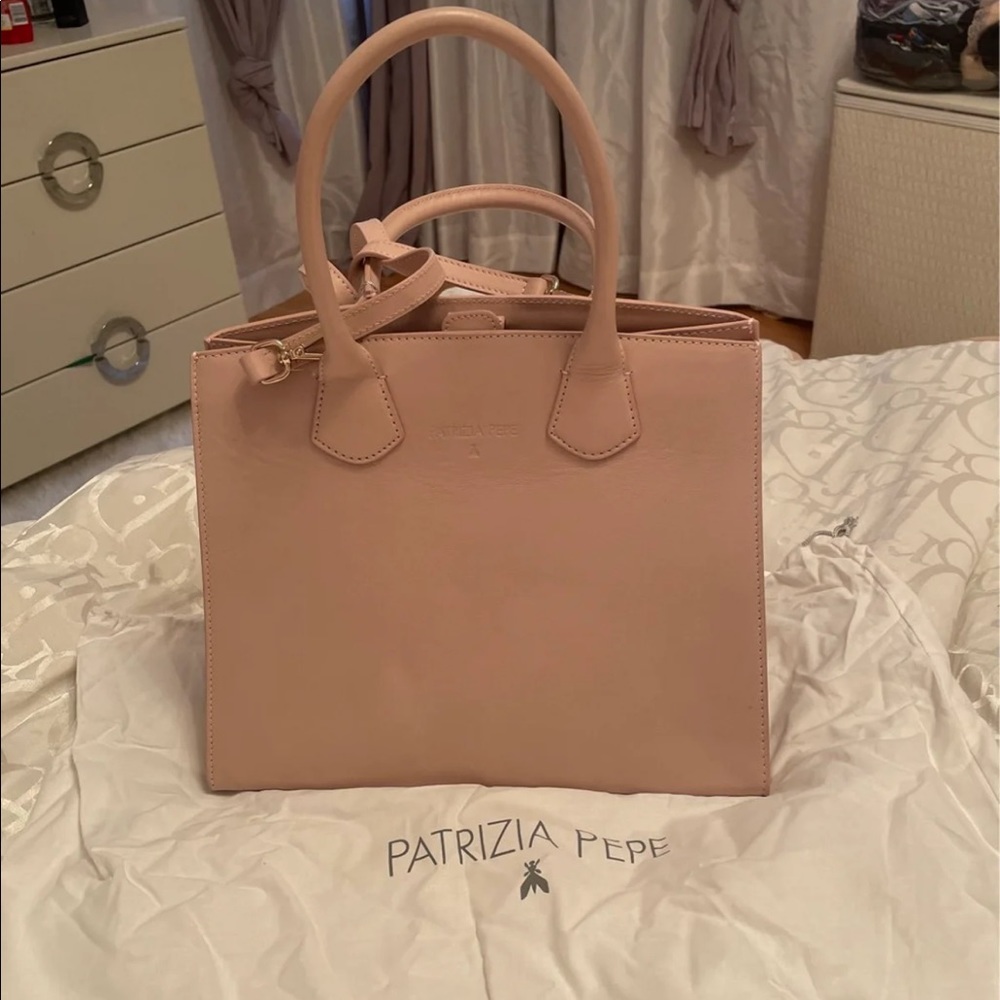 Beautiful Patrizia Pepe Bag in blush color (butterfly rose). Brand New.